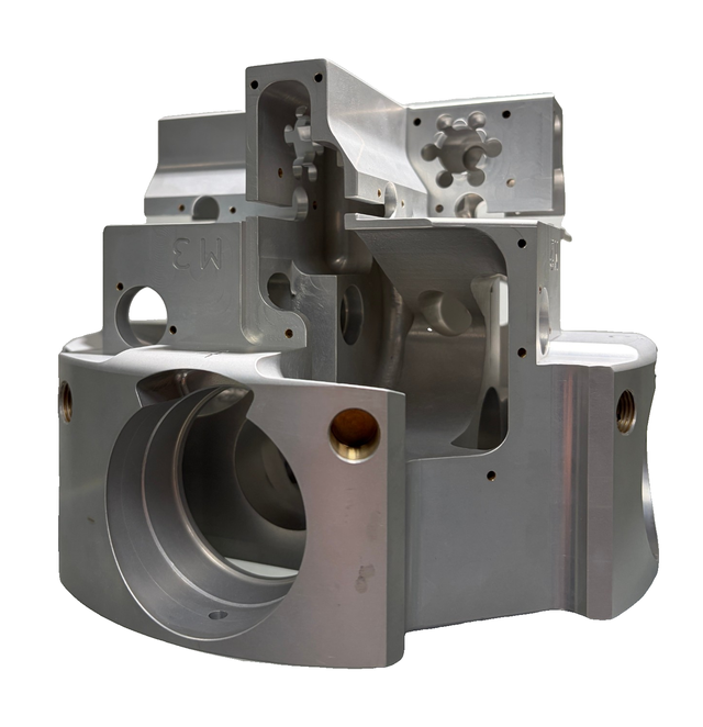 CNC milled aluminum block by Delta Hi-Tech