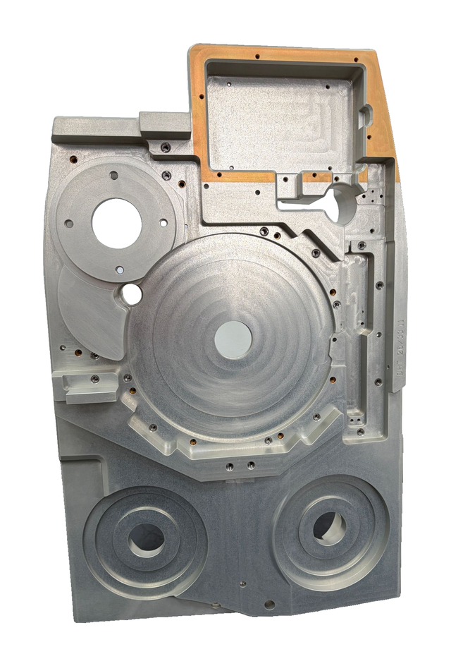 CNC milled aluminum plate by Delta Hi-Tech