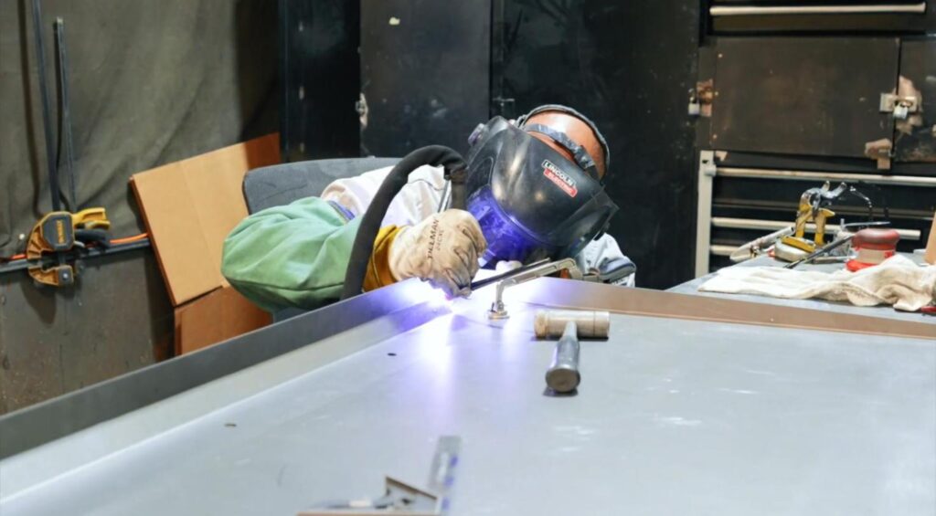 TIG welding at Delta Fabrication